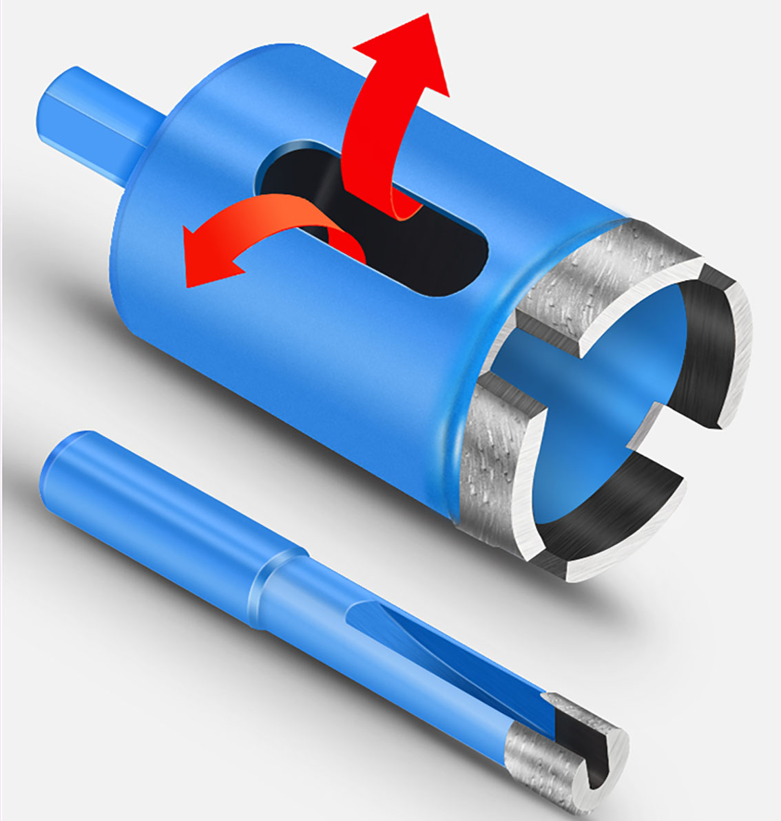 Core Drill Bit Diamond 100Mm - 6mm-100mm mavi mermer açacağı elmas delik