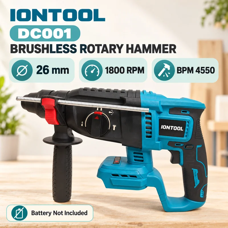 Rotary Hammer Drill 26Mm - IONTOOL Kablosuz Döner Çekiç 26mm 1800RPM