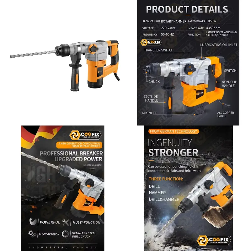 Rotary Hammer Drill 26Mm - 【CHIMU HOME】 Beton ve Duvarcılık için