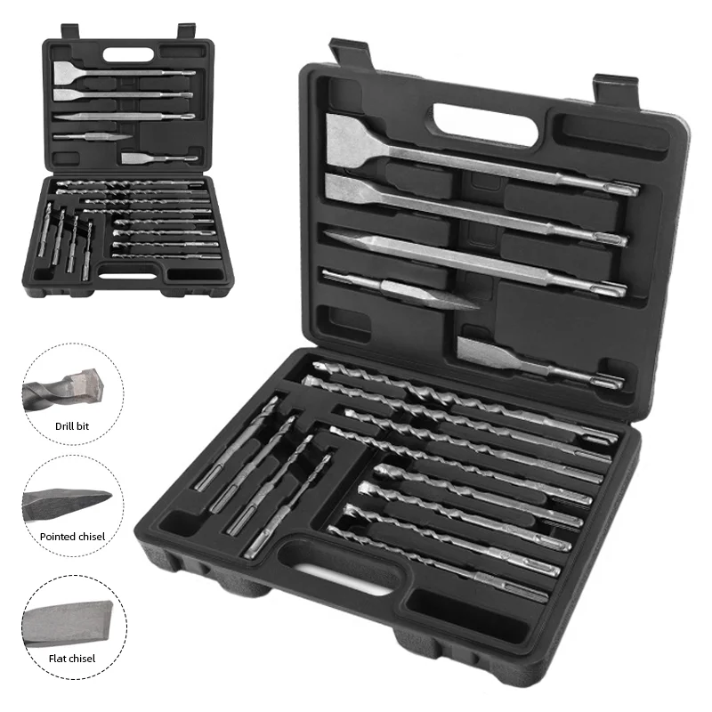 Rotary Hammer Chisel Bit Flat - 17 Parça Döner Darbeli Matkap Ucu