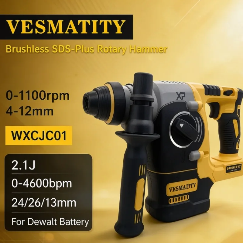 Hammer Drill Concrete 13Mm - Fırçasız SDS-Plus Döner Darbeli Matkap WXCJC01