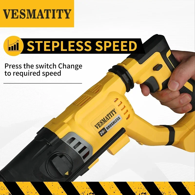 Vesmatity D-Saplı, Fırçasız, K - Cordless Rotary Hammer 20V Brushless incelemesi ve fiyatı