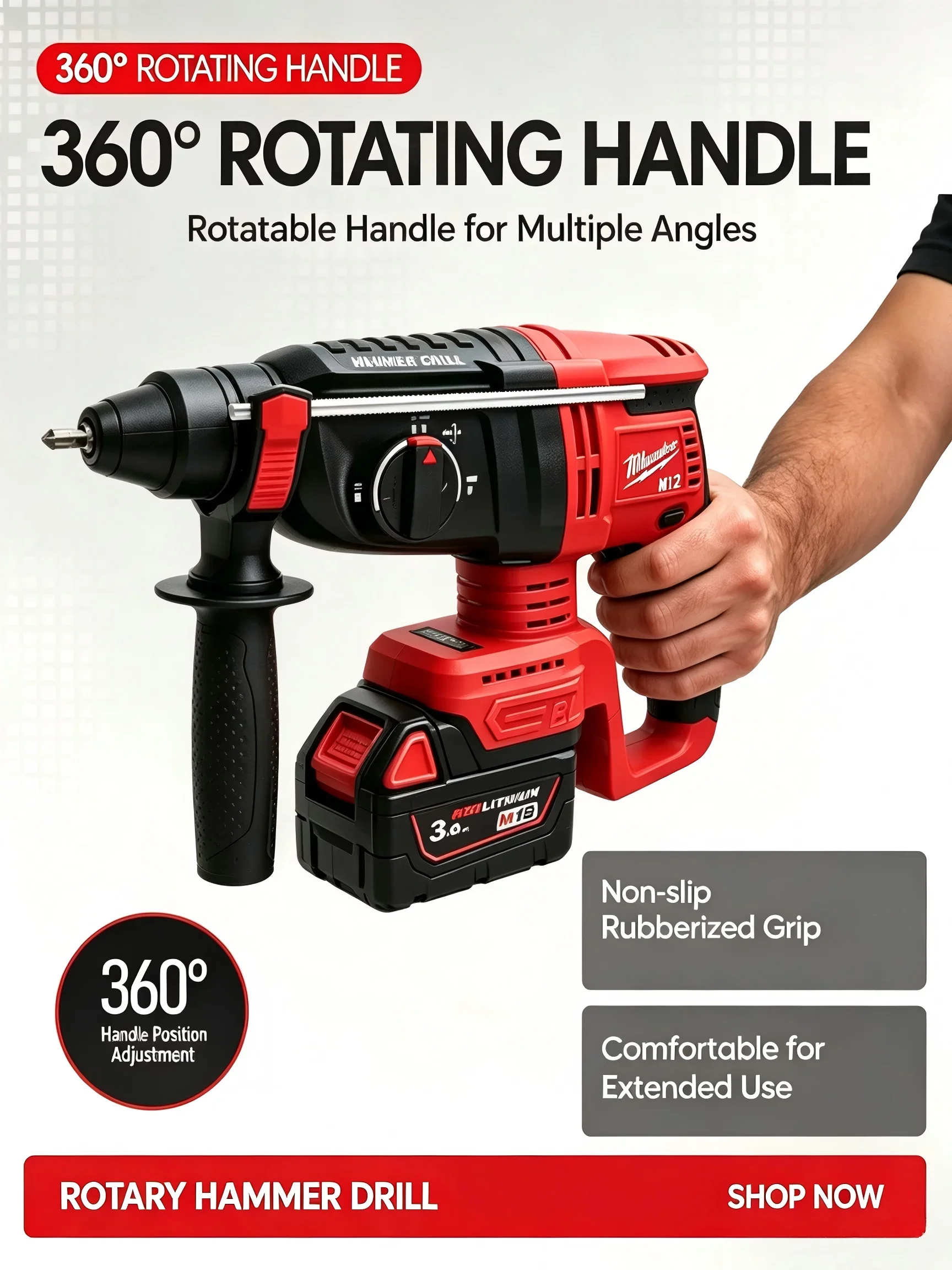 Milwaukee M12 Akülü Darbeli Ma - Rotary Hammer Drill 26Mm incelemesi ve fiyatı
