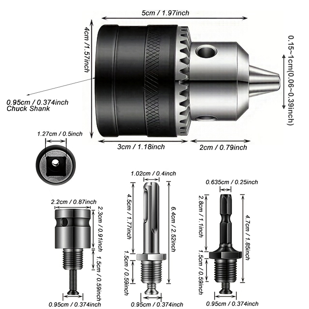 1.5-13mm Matkap Chuck, 1/2-20U - Sds Plus Chuck Adapter incelemesi ve fiyatı