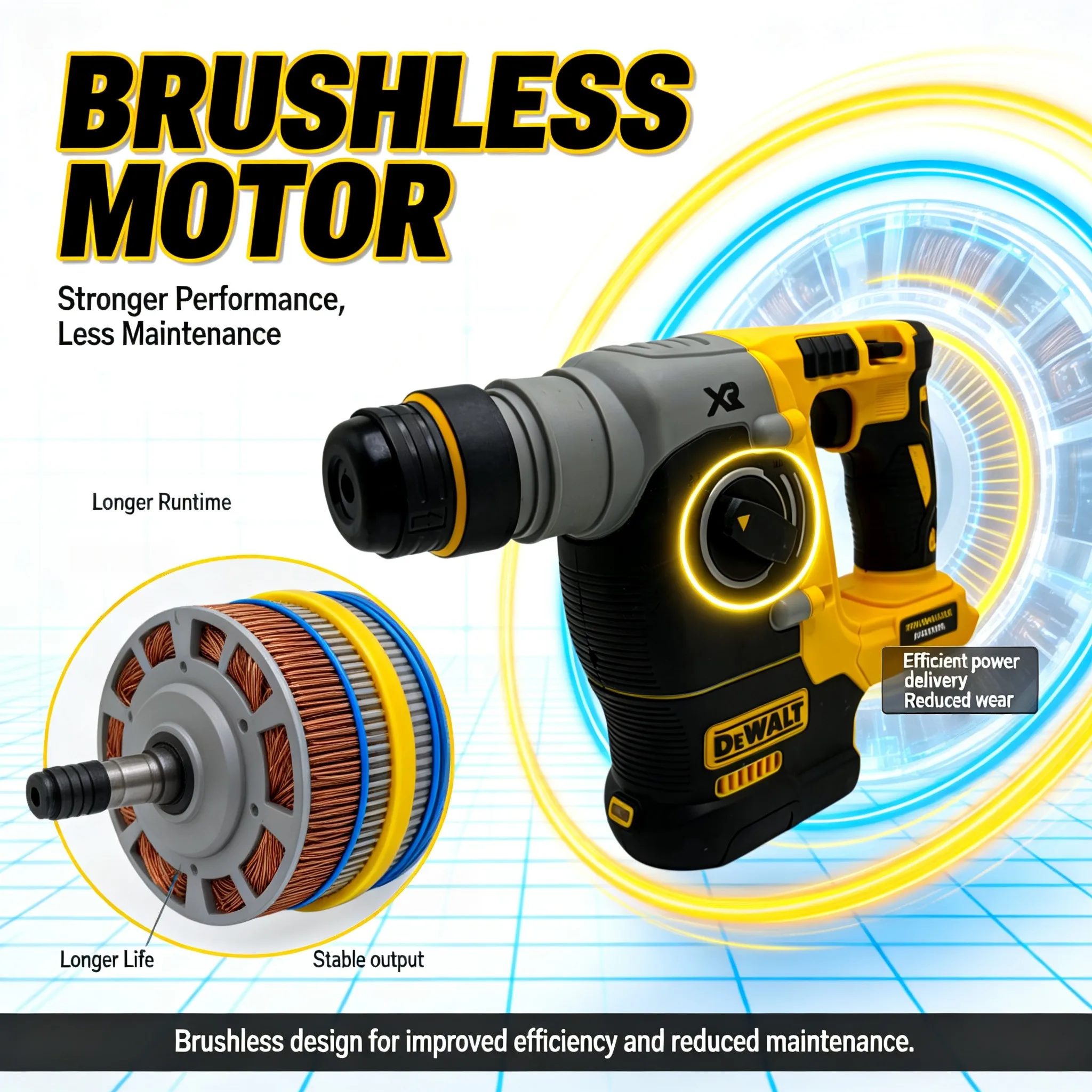 DEWALT Yeni 18V/20V MAX Fırças - Cordless Rotary Hammer 20V Brushless incelemesi ve fiyatı