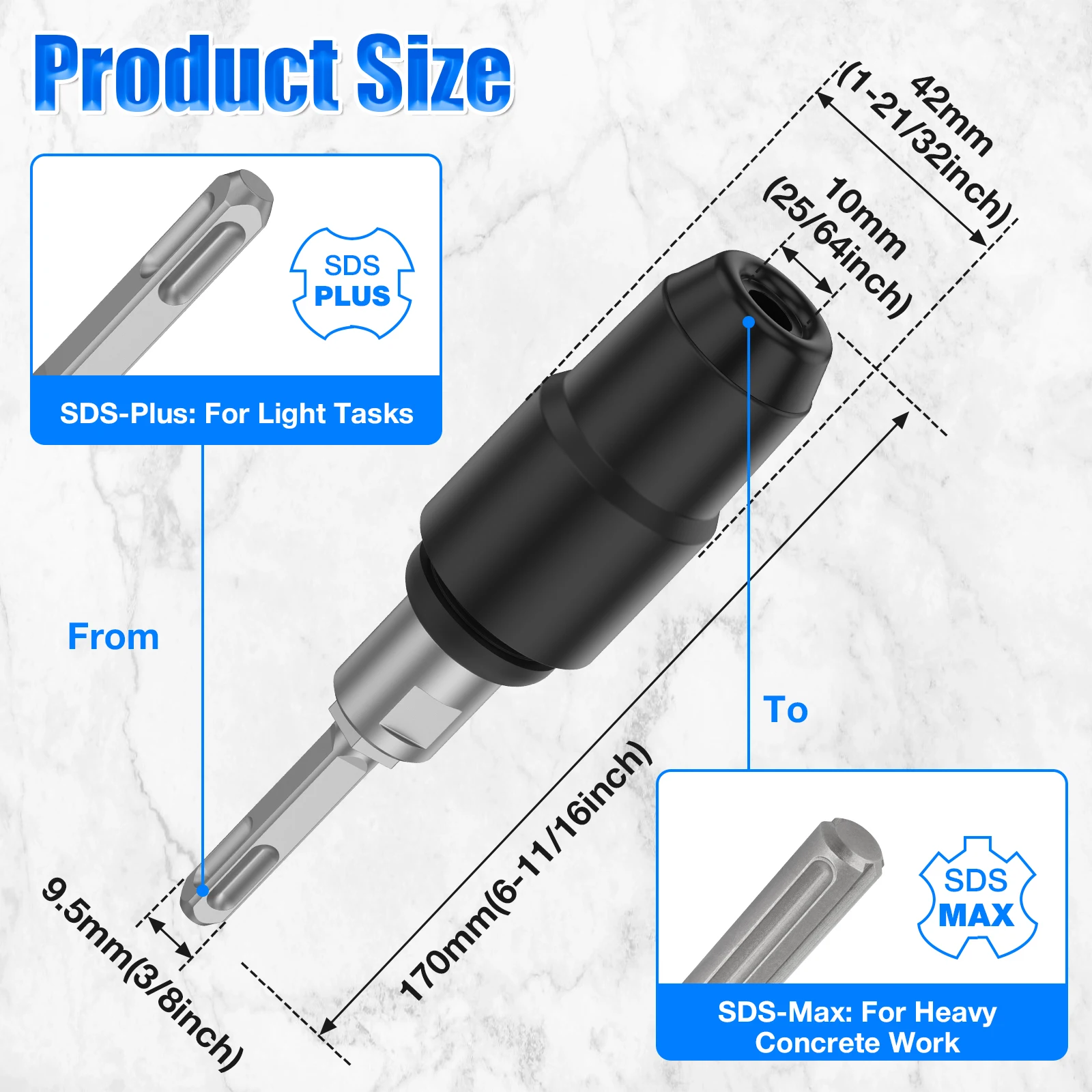 Döner Çekiçler için SDS-Plus - - Sds Plus Chuck Adapter incelemesi ve fiyatı