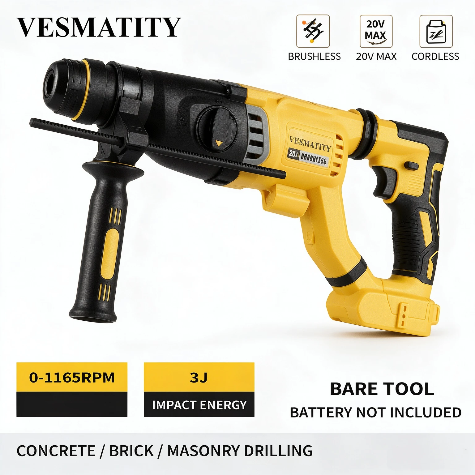 20V Fırçasız Döner Darbeli Mat - Rotary Hammer Drill 26Mm incelemesi ve fiyatı