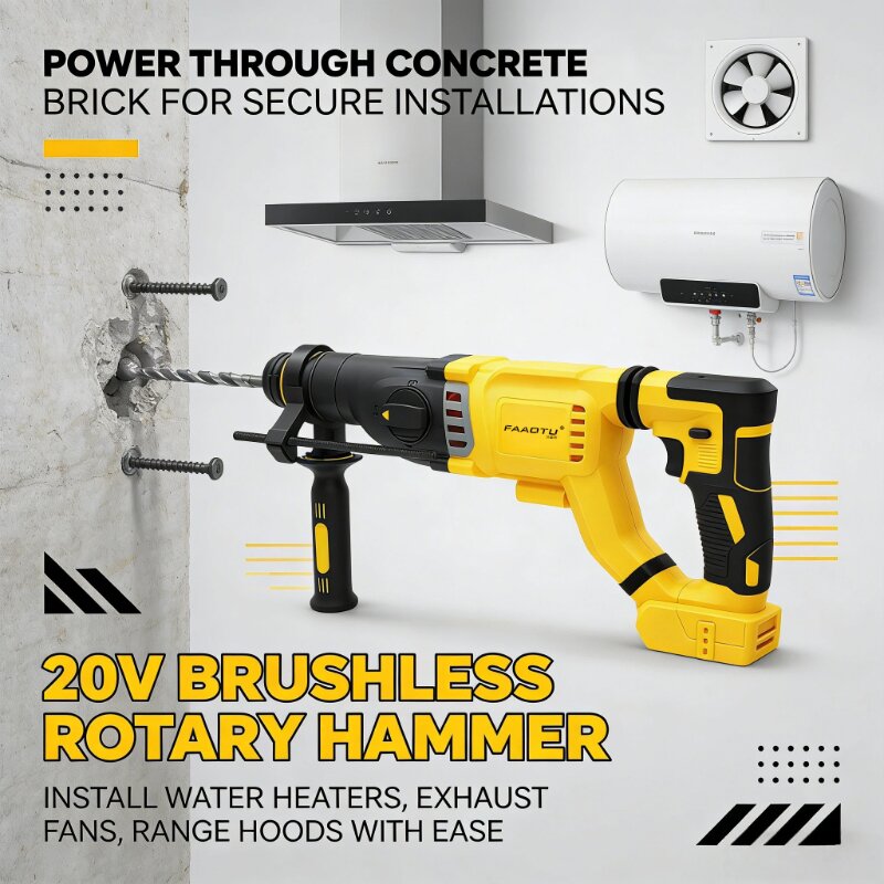 FAAOTU DCH263 20V Fırçasız Akü - Cordless Rotary Hammer 20V Brushless incelemesi ve fiyatı