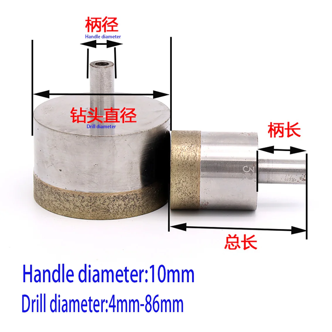 1 adet 10mm Shank 4-100mm Elma - Core Drill Bit Diamond 100Mm incelemesi ve fiyatı