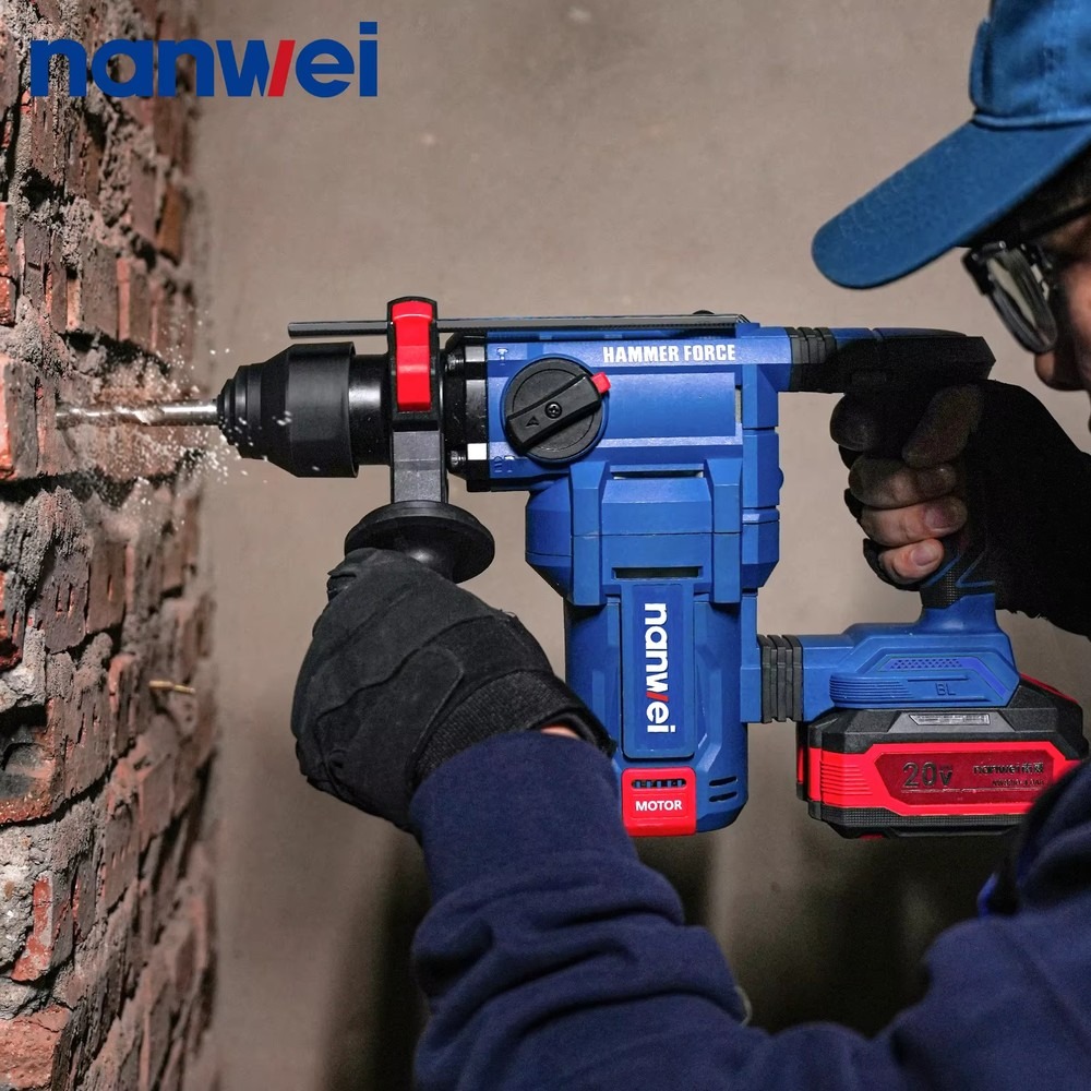 NANWEI H8281 Fırçasız, Kablosu - Cordless Rotary Hammer 20V Brushless incelemesi ve fiyatı