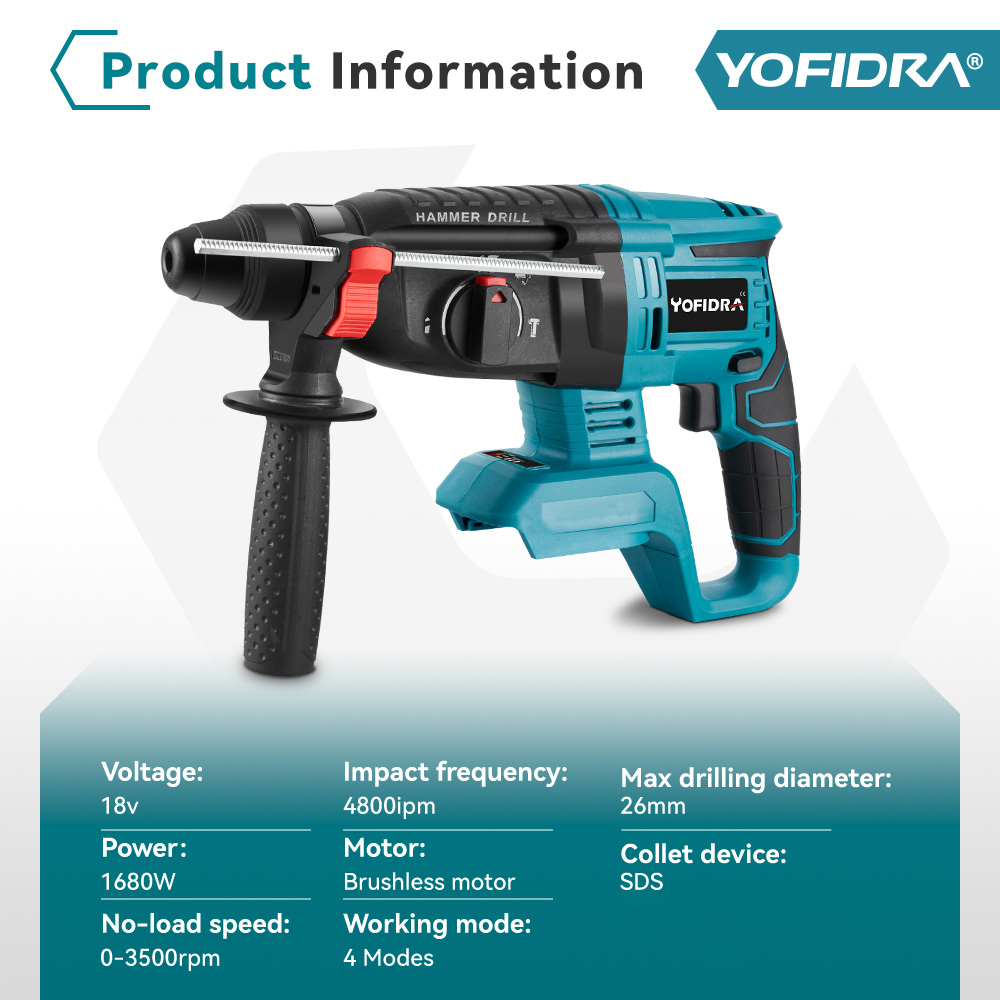 YOFIDRA 26MM Fırçasız Elektrik - Rotary Hammer Drill 26Mm incelemesi ve fiyatı