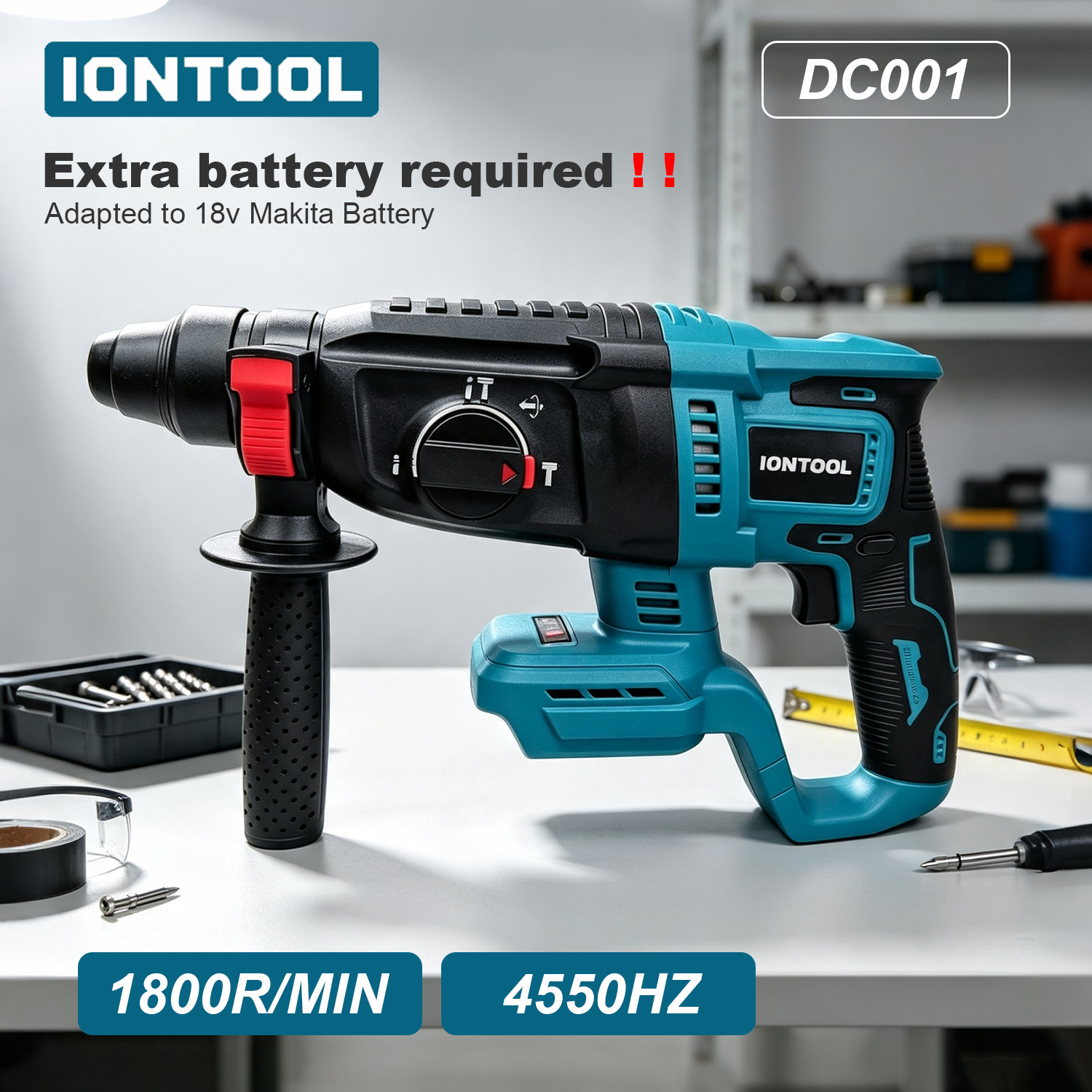 IONTOOL 18V 26mm 4550BPM Fırça - Rotary Hammer Drill 26Mm incelemesi ve fiyatı