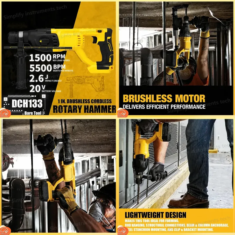 DCH133 1 inç Fırçasız Akülü SD - Cordless Rotary Hammer 20V Brushless incelemesi ve fiyatı