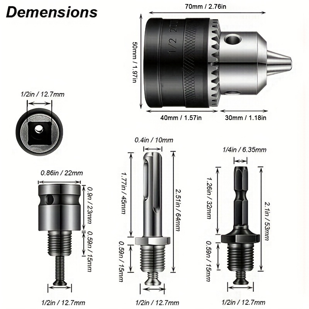 5 adet/takım, 3mm ~ 16mm Metal - Sds Plus Chuck Adapter incelemesi ve fiyatı