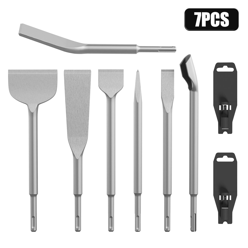 7 Adet Keski Seti SDS Plus Dön - Rotary Hammer Chisel Bit Flat incelemesi ve fiyatı