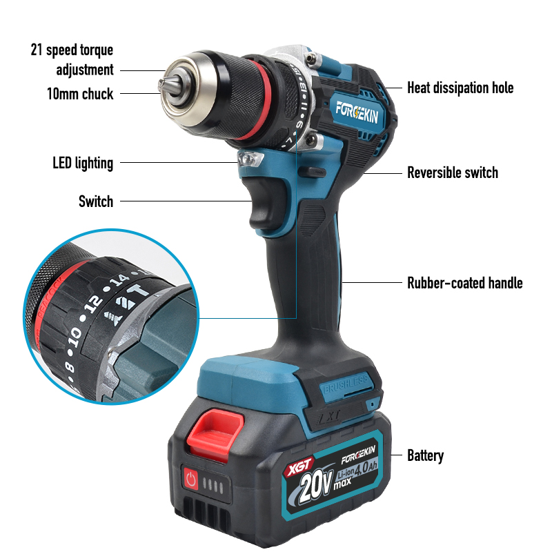 FORGEKIN Kablosuz Lityum Pil M - Cordless Rotary Hammer 20V Brushless incelemesi ve fiyatı